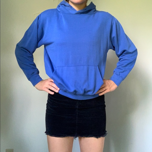 Brandy Melville Tops - Blue brandy Melville cropped hoodie